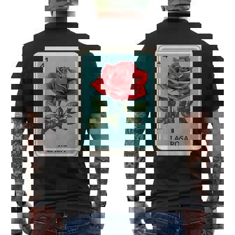 Rosa Card Mexican Lottery Men's T-shirt Back Print - Thegiftio