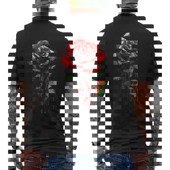 Rose Fleur Esthétique Punk Emoitonal T-shirt imprimé au dos - Cadeauxyz