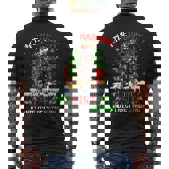 Rottweiler Christmas On The Naughty List And I Regret Men's Back Print T-Shirt - Monsterry