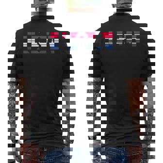 Rouge Blanc Et Bleu Patriotique Américaine T-shirt imprimé au dos - Cadeauxyz