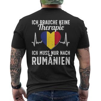 Rumänische Flagge I Rumänien Urlaub I Rumänien T-Shirt mit Rückendruck - Geschenkecke