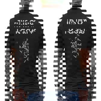 Russian Squat Dance Russian Folk Dance Men's Back Print T-Shirt - Monsterry