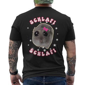 Sad Hamster Schlafi Pyjamas Cute Hamstie Meme T-Shirt mit Rückendruck - Geschenkecke