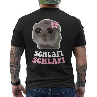 Sad Hamster Hampter Schlafi Schlafi Sad Hamster Meme T-Shirt mit Rückendruck - Geschenkecke