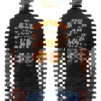 Safari 1st Birthday Brother Of Wild One Year Old Zoo Jungle Men's Back Print T-Shirt - Monsterry