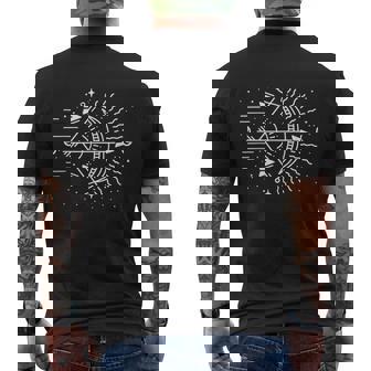 Sagittarius Horoscope Art Zodiac Sign & Astrology Tarot Men's Back Print T-Shirt - Monsterry