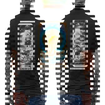 Sagittarius Tarot Card Zodiac Art Sign Nov Dec Birthday Men's Back Print T-Shirt - Monsterry