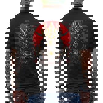 Samurai Armor Geometric Tank Top Men's Back Print T-Shirt - Monsterry