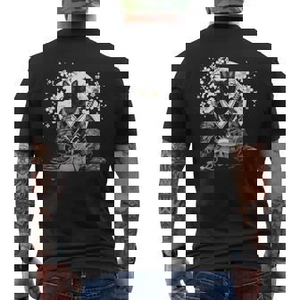 Samurai Cat Japonés Anime Guerrero Manga Diseño Gráfico Camiseta Hombre Estampado Espalda - Regaloses