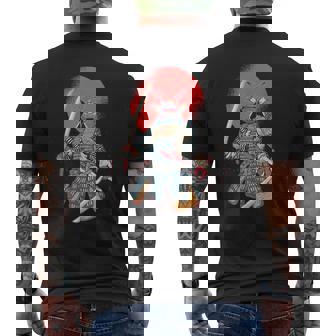 Samurai Warrior In Armor Japanese Bushido Art Men's Back Print T-Shirt - Monsterry