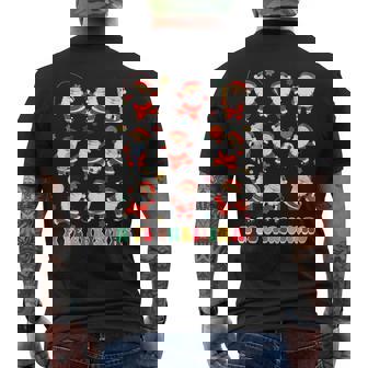 Santa PE Teacher Christmas Xmas Vibes A PE Christmas Men's Back Print T-Shirt - Monsterry