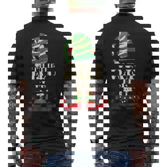 Santa The Wary Elf Christmas Matching Family Coworker Group Men's Back Print T-Shirt - Monsterry