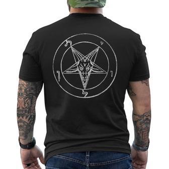 Satanic Pentagram Sigil Of The Devil T-Shirt mit Rückendruck - Geschenkecke