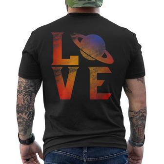 Saturn Galaxy Science Cosmos Planet T-Shirt mit Rückendruck - Geschenkecke