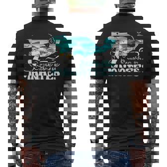 Save The Manatee Species Endangered Animals Awareness Men's Back Print T-Shirt - Monsterry