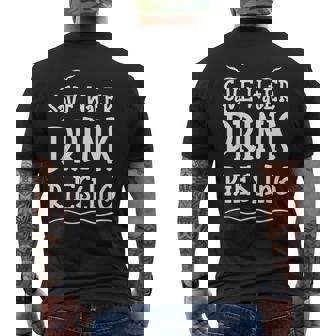 Save Water Drink Riesling For a Wine Lover Men's Back Print T-Shirt - Monsterry