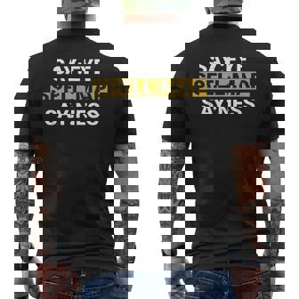 Say Eye Spell Map Say Ness Prank Men's Back Print T-Shirt - Monsterry
