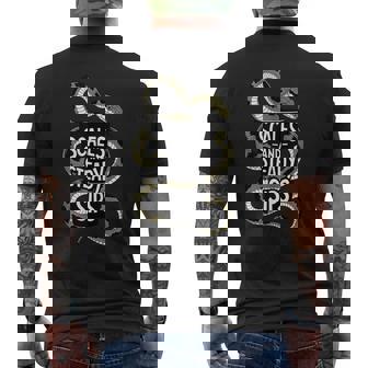 Scales And Steady Sips Snake Lovers Tank Top Men's Back Print T-Shirt - Monsterry
