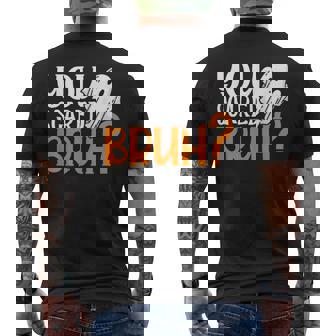 You Scared Bruh Halloween Ghost Men's Back Print T-Shirt - Monsterry