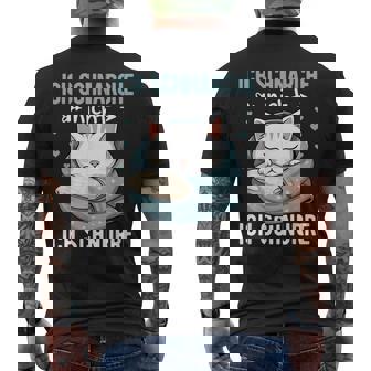 Schlaf Ich Schnarche Nicht Ich Schnurre Katze Katzen T-Shirt mit Rückendruck - Geschenkecke