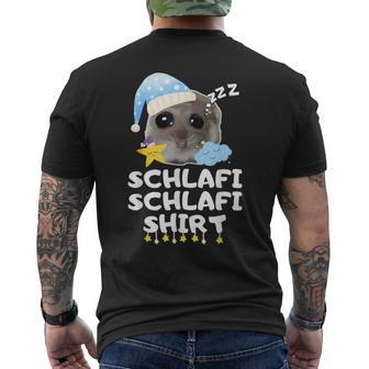 Schlafi Schlafi Sad Hamster Cute Hamstie T-Shirt mit Rückendruck - Geschenkecke