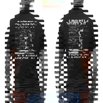 Schrödingers Cat Escape Plan Science Men's T-shirt Back Print - Thegiftio