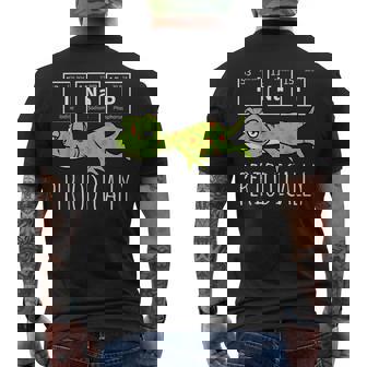Science I NAP Periodic Table Meme Meh Gecko Lizard Men's Back Print T-Shirt - Monsterry