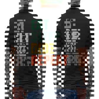 Scooter & Patinete Skater Regalo Eat Sleep Ride Repeat Camiseta Hombre Estampado Espalda - Regaloses