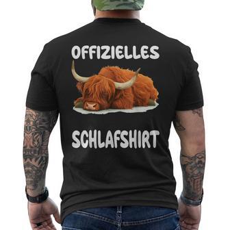 Scottish Highland Cow Official Sleep Nightdress T-Shirt mit Rückendruck - Geschenkecke