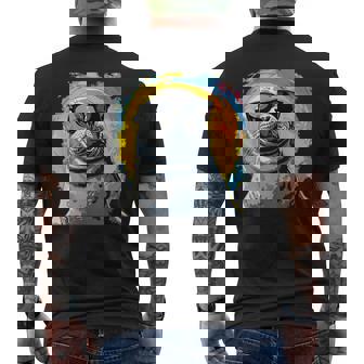 Seal Face With Glasses For Funny Sea Animals Lovers Men's Back Print T-Shirt - Monsterry