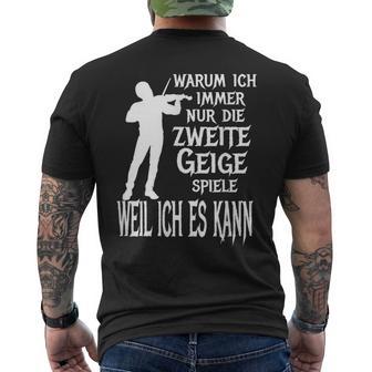 Secondiolin Classic Orchestra Musician T-Shirt mit Rückendruck - Geschenkecke