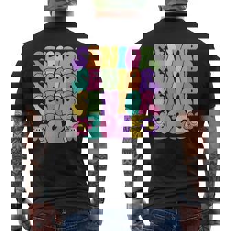 Senior 2025 Retro Class Of 2025 Seniors Graduation 25 Hippie T-shirt imprimé au dos - Cadeauxyz