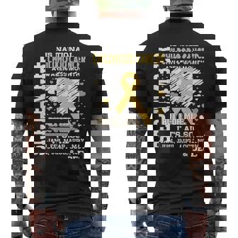 September Is National Childhood Cancer Awareness Month Men's Back Print T-Shirt - Monsterry