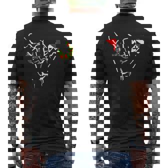 Shaka Sign Aloha Hand Good Vibe Hawaii Christmas Shaka Men's Back Print T-Shirt - Monsterry