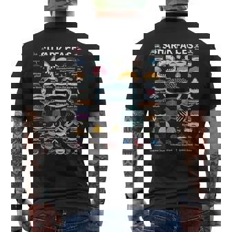 Shark Faces Which Face Do You Want To Encounter In The Sea Men's T-shirt Back Print - Monsterry