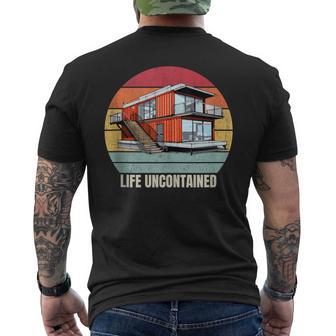 Shipping Container Home Life Uncontained Container House Tank Top Men's Back Print T-Shirt - Monsterry