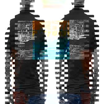 Ships Captain Ship Mechanic Cargo Ship Men's Back Print T-Shirt - Monsterry