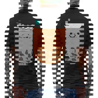 Shivering Milk-Tea Boba Men's Back Print T-Shirt - Monsterry