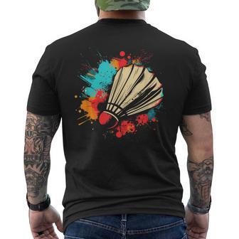 Shuttlecock Graffiti Badminton Lovers Badminton Hall T-Shirt mit Rückendruck - Geschenkecke