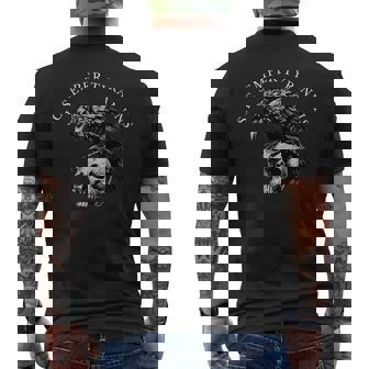 Sic Semper Tyrannis & Raven Skull Men's T-shirt Back Print | Mazezy