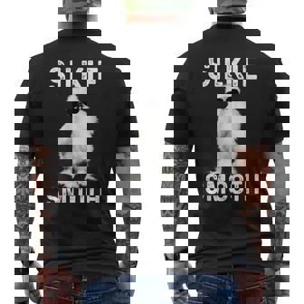 Silkie Chicken Silky Smooth Men's Back Print T-Shirt - Monsterry
