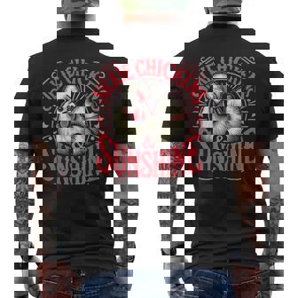 Silkie Chickens & Sunshine Men's Back Print T-Shirt - Monsterry