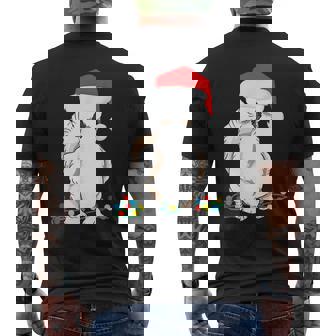 Silkie Silky Chicken Christmas Graphic Men's Back Print T-Shirt - Monsterry