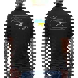 Silueta Bandera Ucraniana Miguel Ángel Manos Ucrania Camiseta Hombre Estampado Espalda - Regaloses
