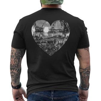 Silver Disco Ball Heart T-Shirt mit Rückendruck - Geschenkecke