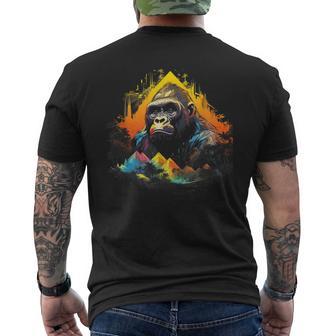 Silverback Gorilla Monkey Animal T-Shirt mit Rückendruck - Geschenkecke