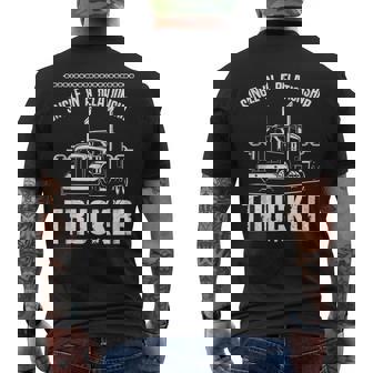 Single In A Relationship Trucker Freighter Truck Driver Tank Top Men's Back Print T-Shirt - Monsterry