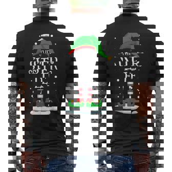 The Sister Elf Christmas Family Matching Xmas Group Men's Back Print T-Shirt - Monsterry