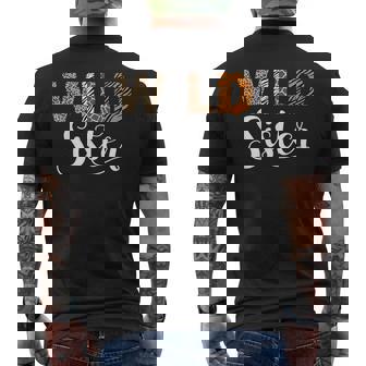 Sister Of The Wild One Zoo Birthday Safari Jungle Family Men's Back Print T-Shirt - Monsterry
