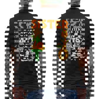 Sister Of The Wild And Two 2 Zoo Theme Party Safari Jungle Men's Back Print T-Shirt - Monsterry